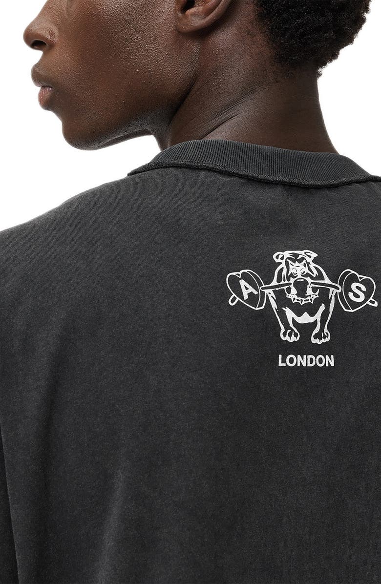 AllSaints Chingford Graphic T-Shirt, Alternate, color, Washed Black