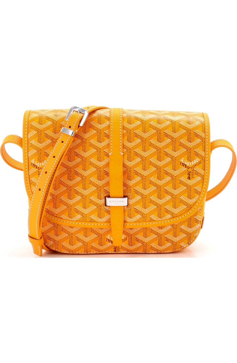 Pre-Owned Goyard Belvedere II Messenger Bag Coated Canvas PM, Main, color, Yellow