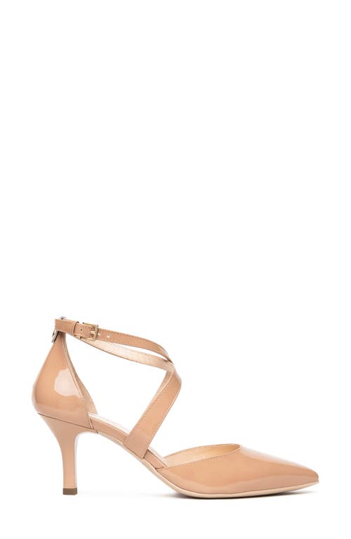 Nerogiardini Crisscross Strap Pointed Toe Pump In Nude