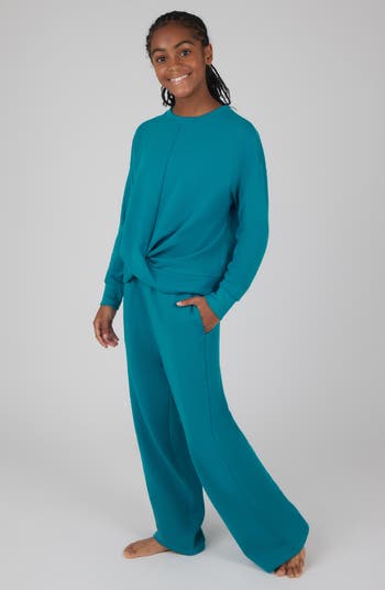 Kids' Fleece Sweatshirt & Wide Leg Pants Set