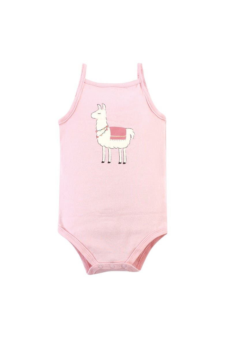 Soft Cotton Sleeveless Bodysuit, Alternate, color, Pink Cactus