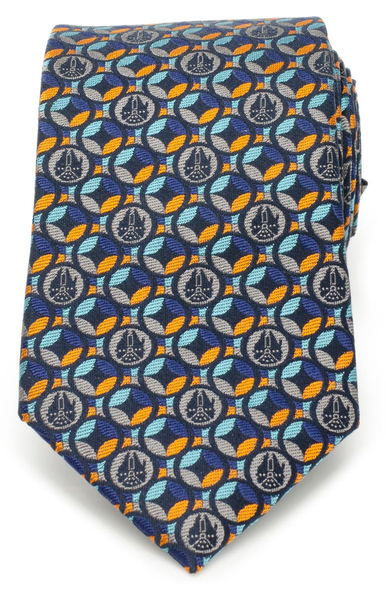 Cufflinks, Inc. Star Wars<sup>™</sup> Millennium Falcon Navy Motif Silk Tie, Main, color, Blue