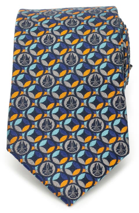 Star Wars™ Millennium Falcon Navy Motif Silk Tie