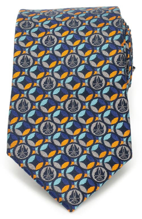 Cufflinks, Inc. Star Wars™ Millennium Falcon Navy Motif Silk Tie in Blue 