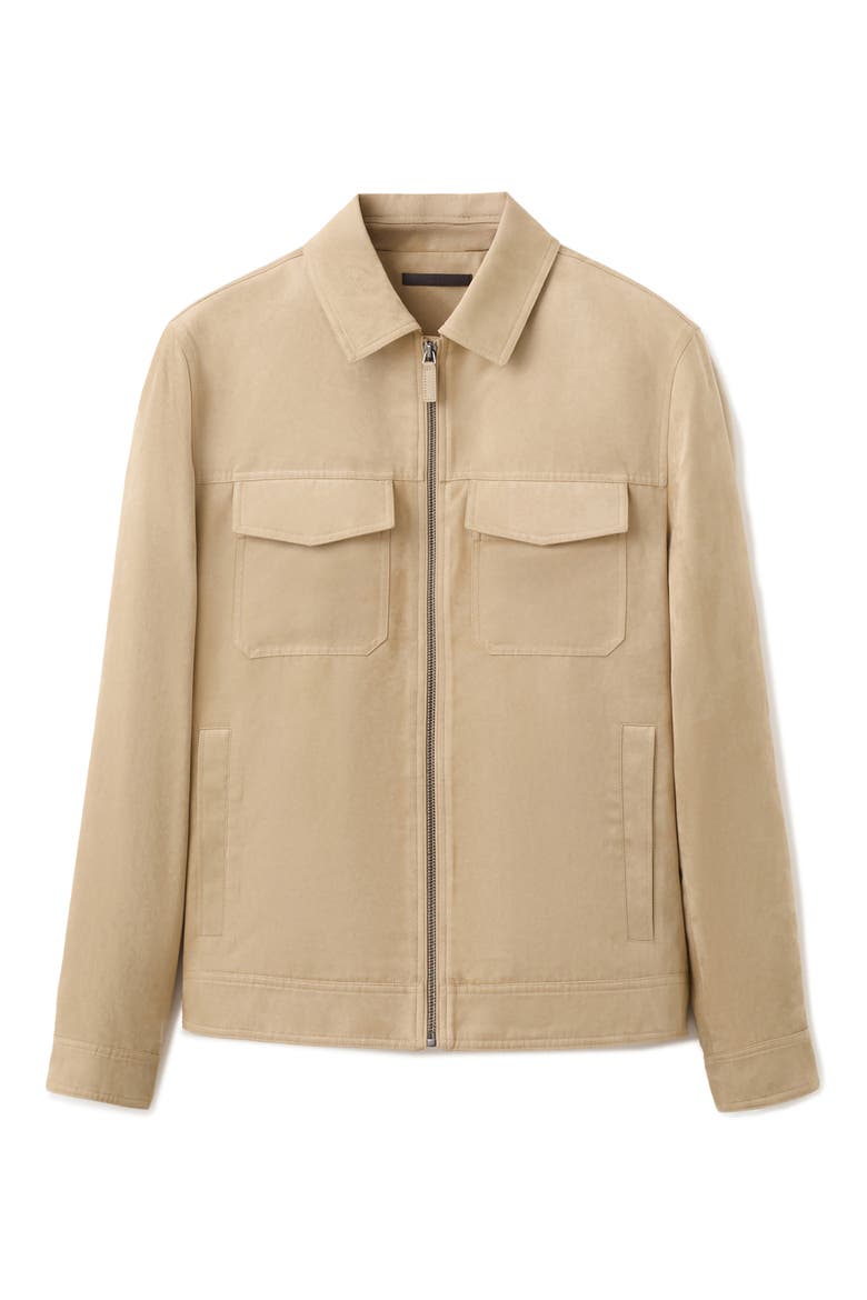 Faux Suede Jacket, Alternate, color, BEIGE