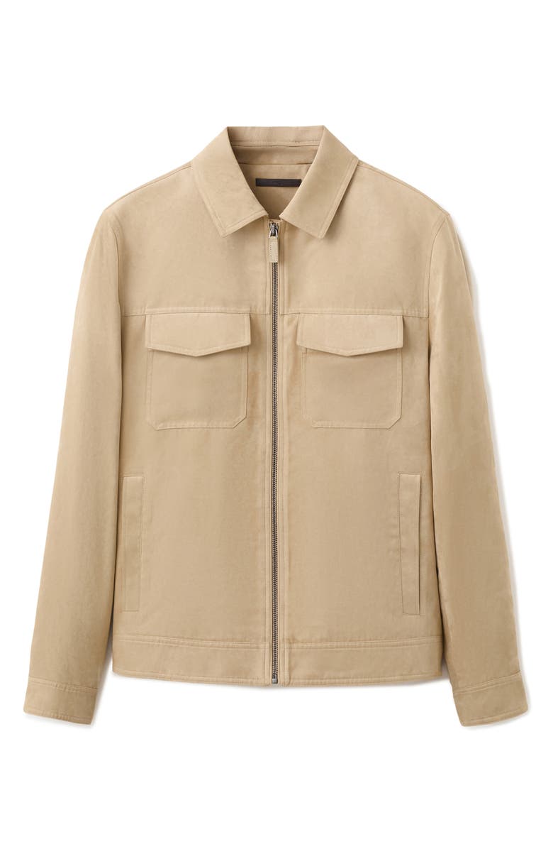 MANGO Faux Suede Jacket, Alternate, color, Beige
