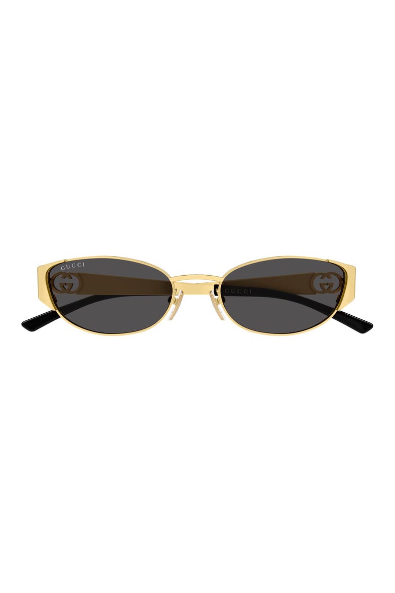 55mm Polarized Gradient Oval Sunglasses, Main, color, GOLD