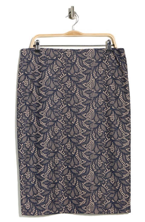 Jacquard Pencil Skirt