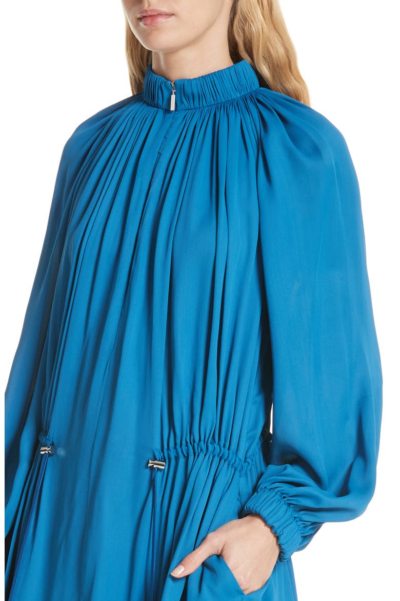 Side Drawstring Georgette Dress, Alternate, color, SKY BLUE