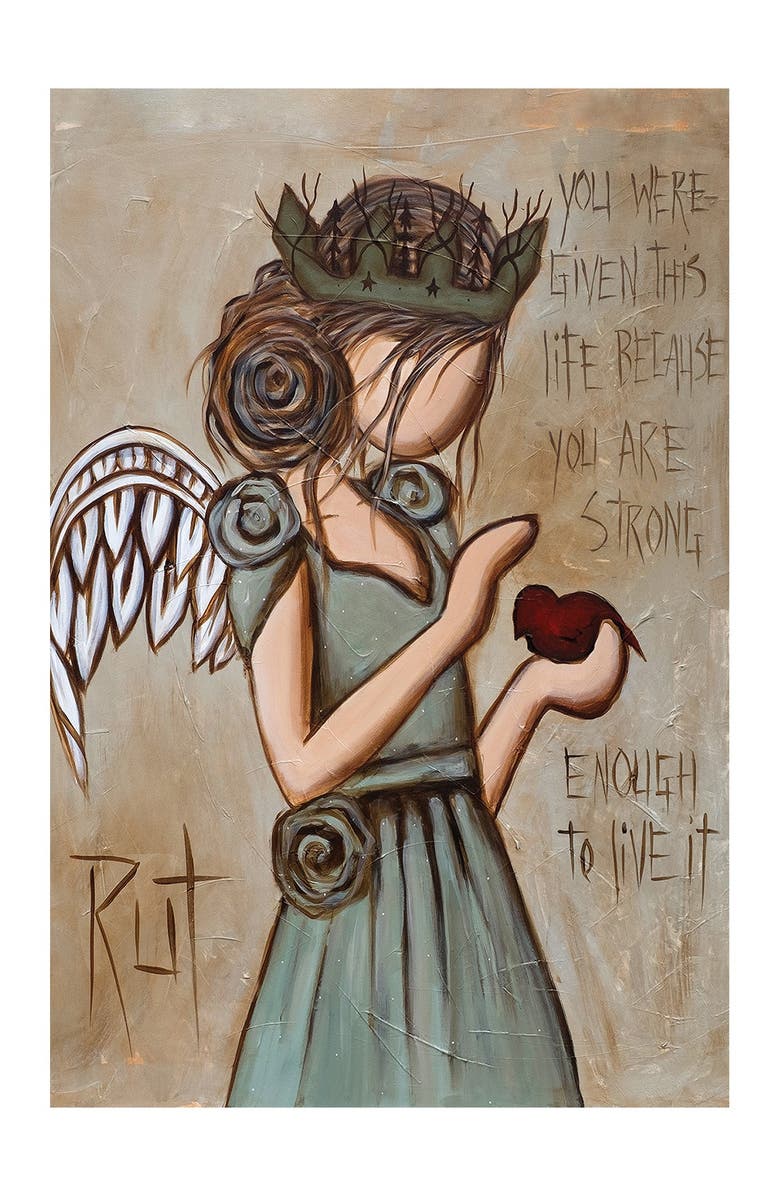 iCanvas Strong Enough by Rut Art Creations Canvas Wall Art 18" x 26", Main, color,