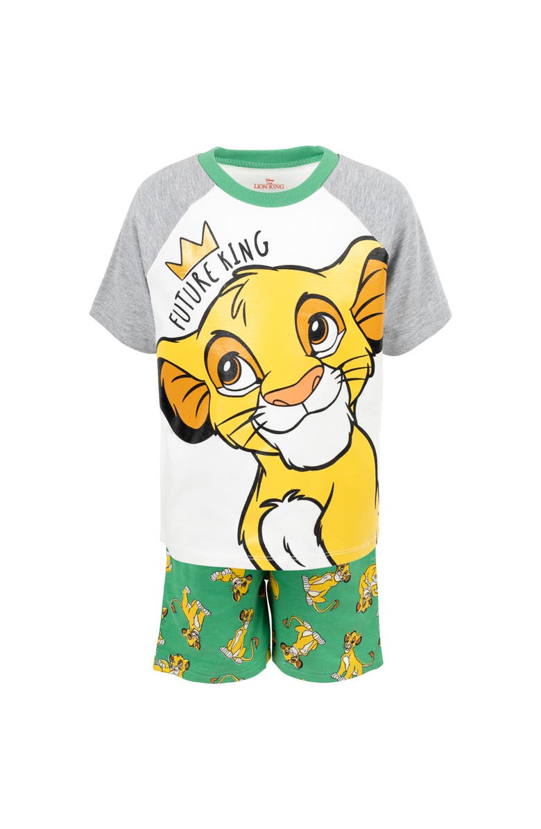 Disney Lion King Simba 2-Piece T-Shirt and Shorts Set, Alternate, color, Simba Green Ivory