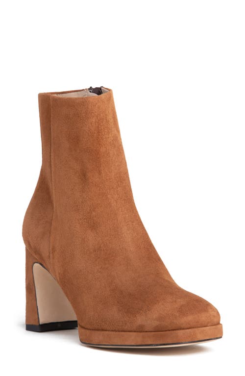 Beautiisoles Scottie Platform Bootie In Cognac