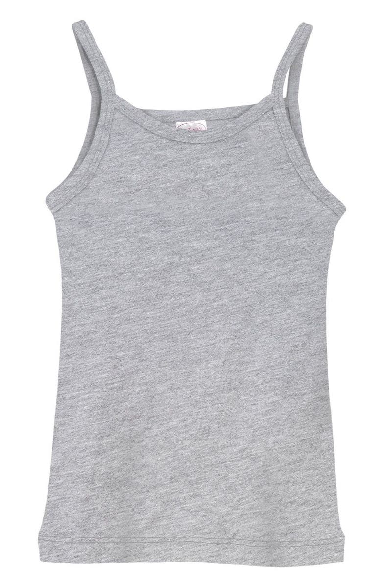CITY THREADS Girls Soft Cotton Camisole, Main, color, Heather Gray
