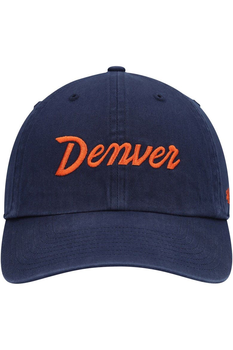Men's '47 Navy Denver Broncos Crosstown Clean Up Adjustable Hat, Alternate, color, Navy