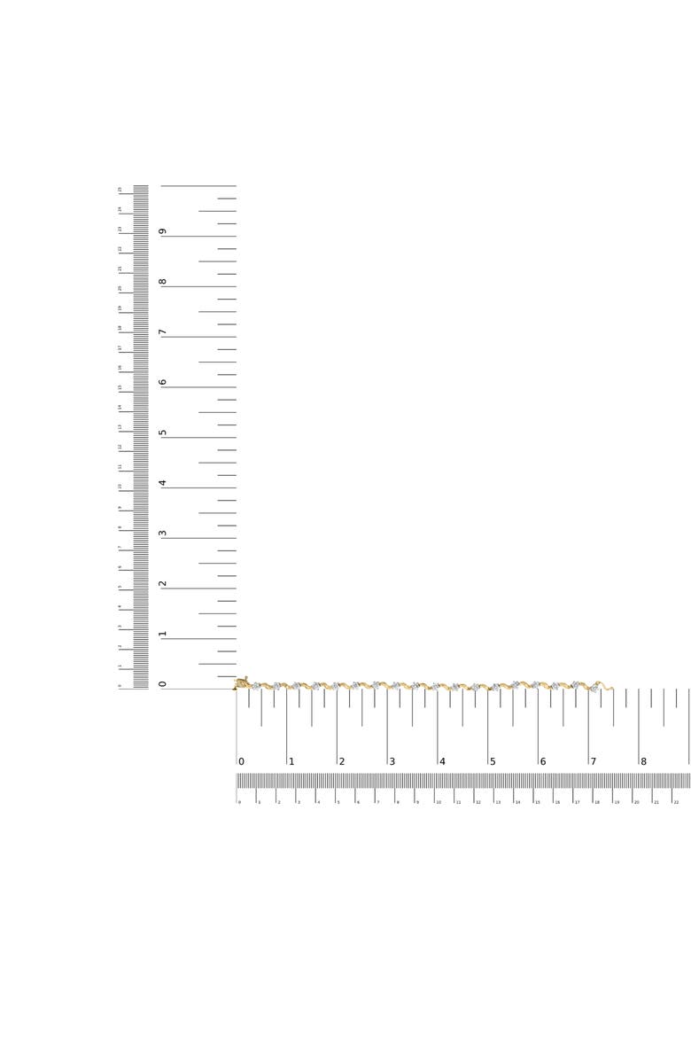 Haus of Brilliance 10k Yellow Gold 1.00 Cttw Round-Cut Diamond Floral S-Link 7.50" Bracelet, Alternate, color, Yellow
