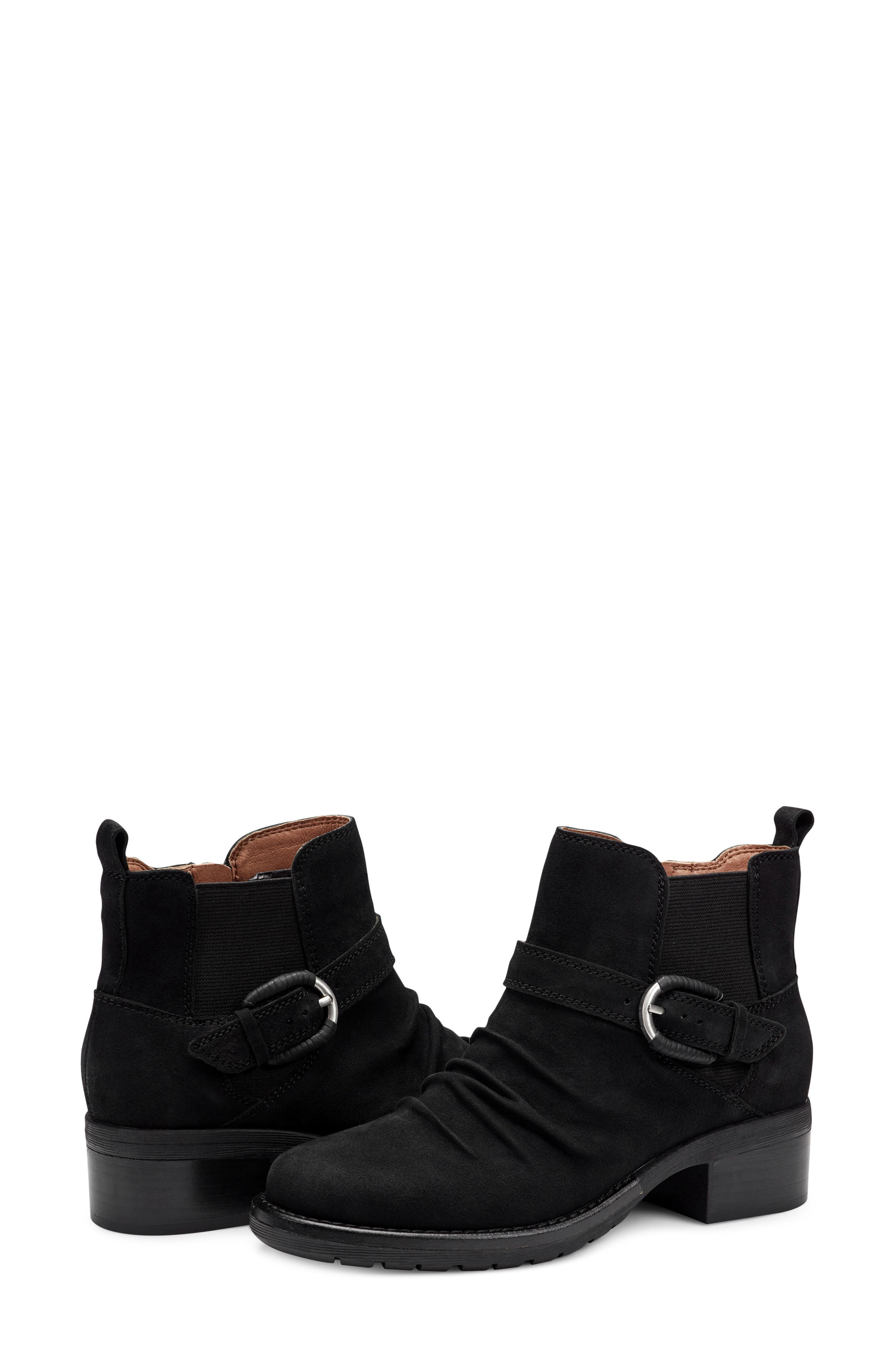 Zane Ruched Bootie, Alternate, color, BLACK 01