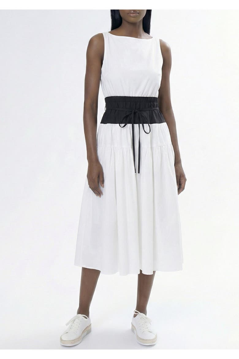 Two Tone Dress, Main, color, White Black