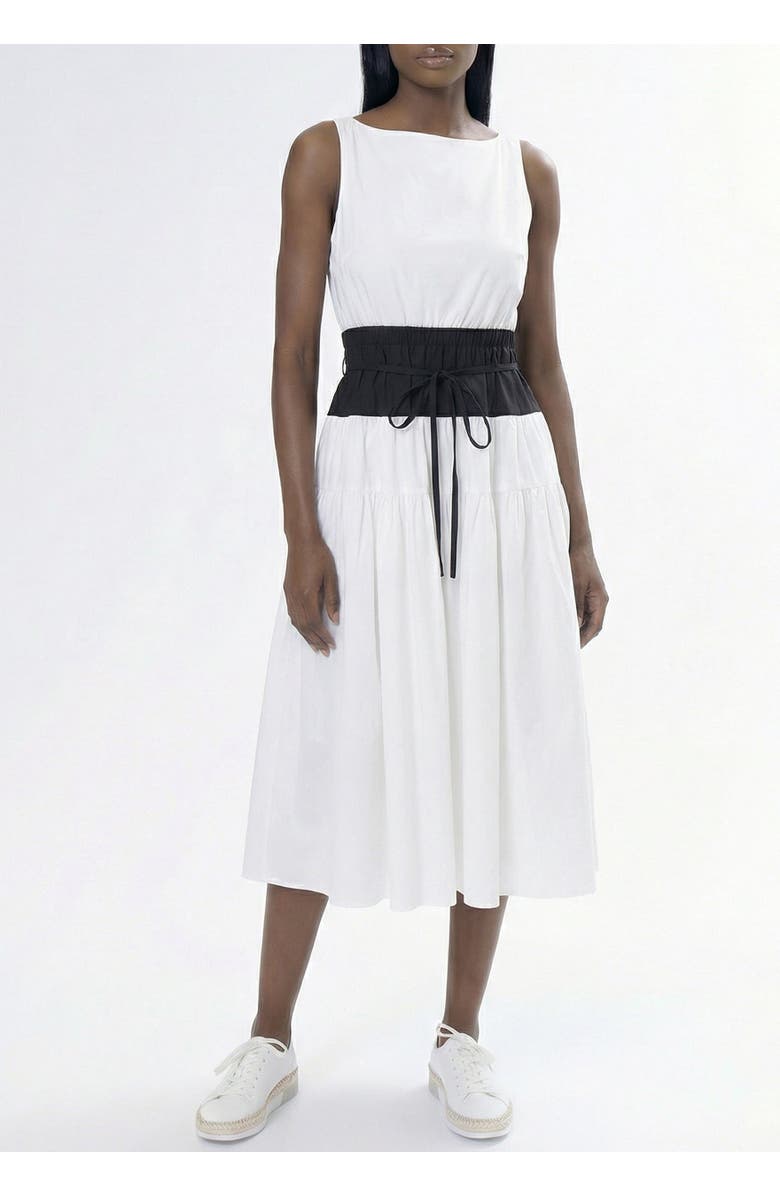 AREA STARS Two Tone Dress, Main, color, White Black