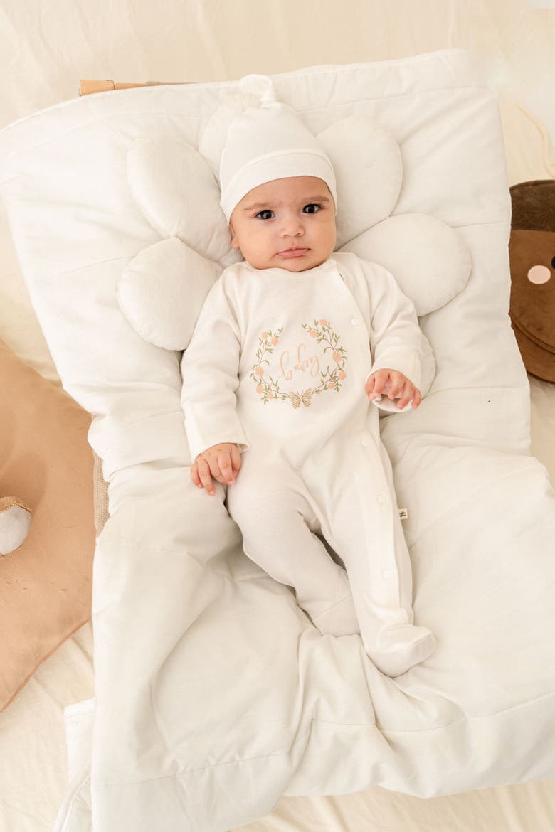 Flower Garland Outfit Set, Alternate, color, Ivory