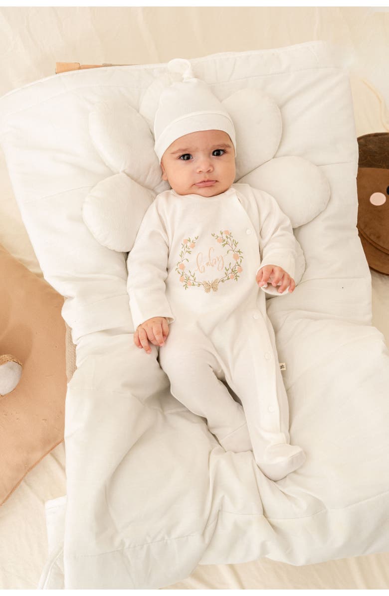 moi noi Flower Garland Outfit Set, Alternate, color, Ivory