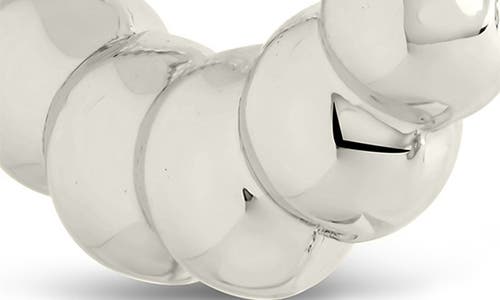 Sterling Forever Audrey Bubble Sphere Hoop Earrings In Silver
