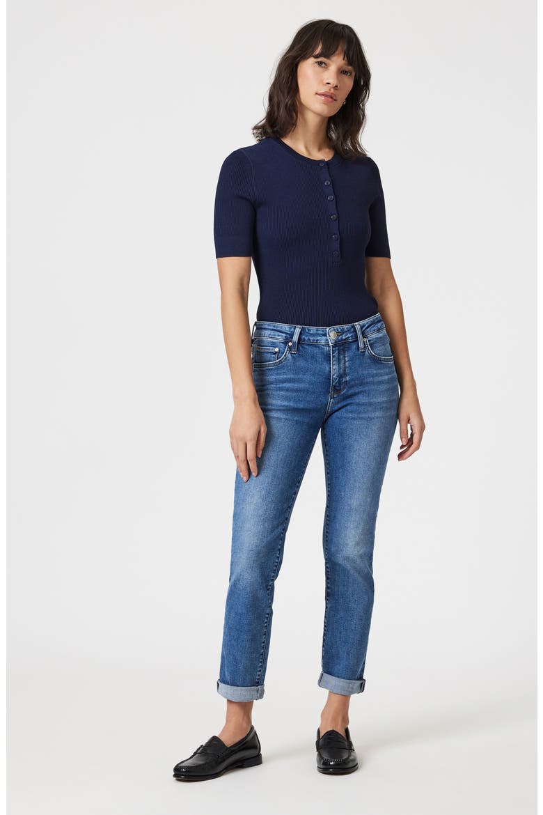 Emma Mid Rise Slim Boyfriend Jeans, Alternate, color, MID BRUSHED TRIBECA