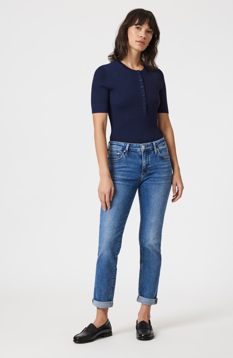 Mavi Jeans Emma Low Rise Slim Boyfriend Jeans, Alternate, color, Mid Brushed Tribeca