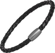 Jan Leslie Woven Leather Bracelet with magnetic closure