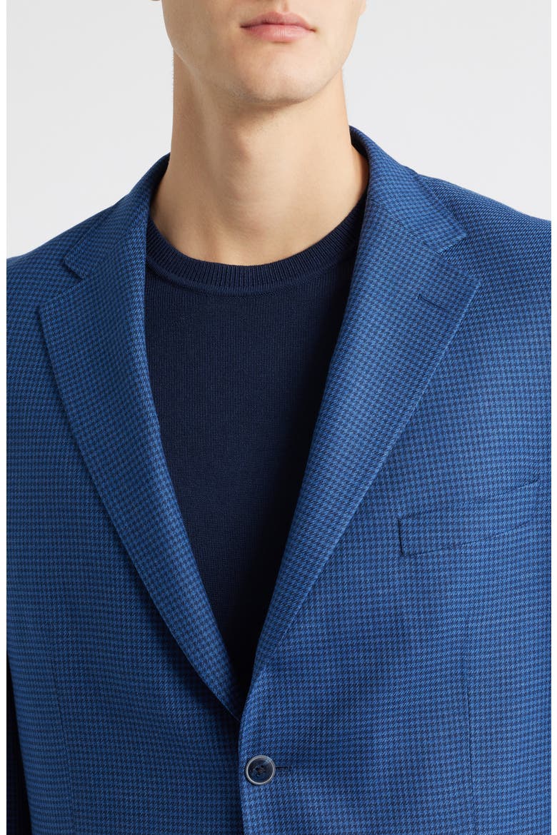 Hyperlight Soft Blue Houndstooth Wool & Silk Sport Coat, Alternate, color, BLUE