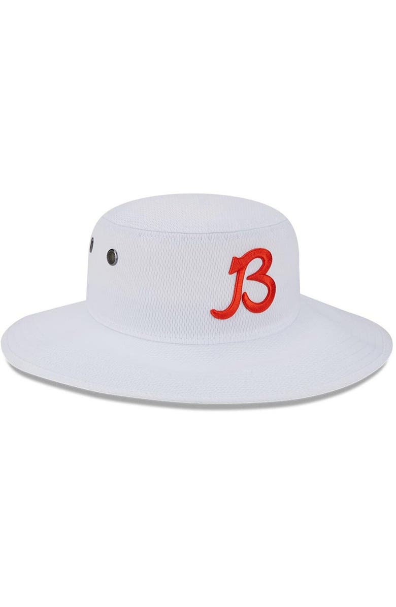 New Era Men's New Era White Chicago Bears 2023 NFL Training Camp Secondary Logo Panama Bucket Hat, Alternate, color, 
