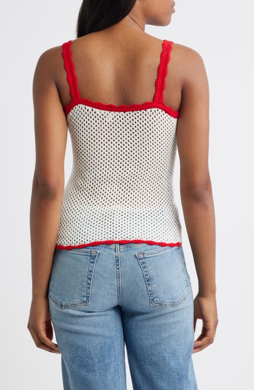 WAYF WAYF X STYLED BY COCO! MARCIE EMBROIDERED OPEN STITCH CAMISOLE