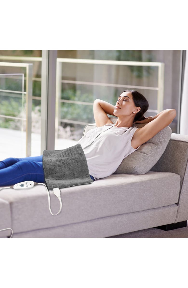 PURE ENRICHMENT PureRelief Deluxe Heating Pad - Gray, Alternate, color, Gray