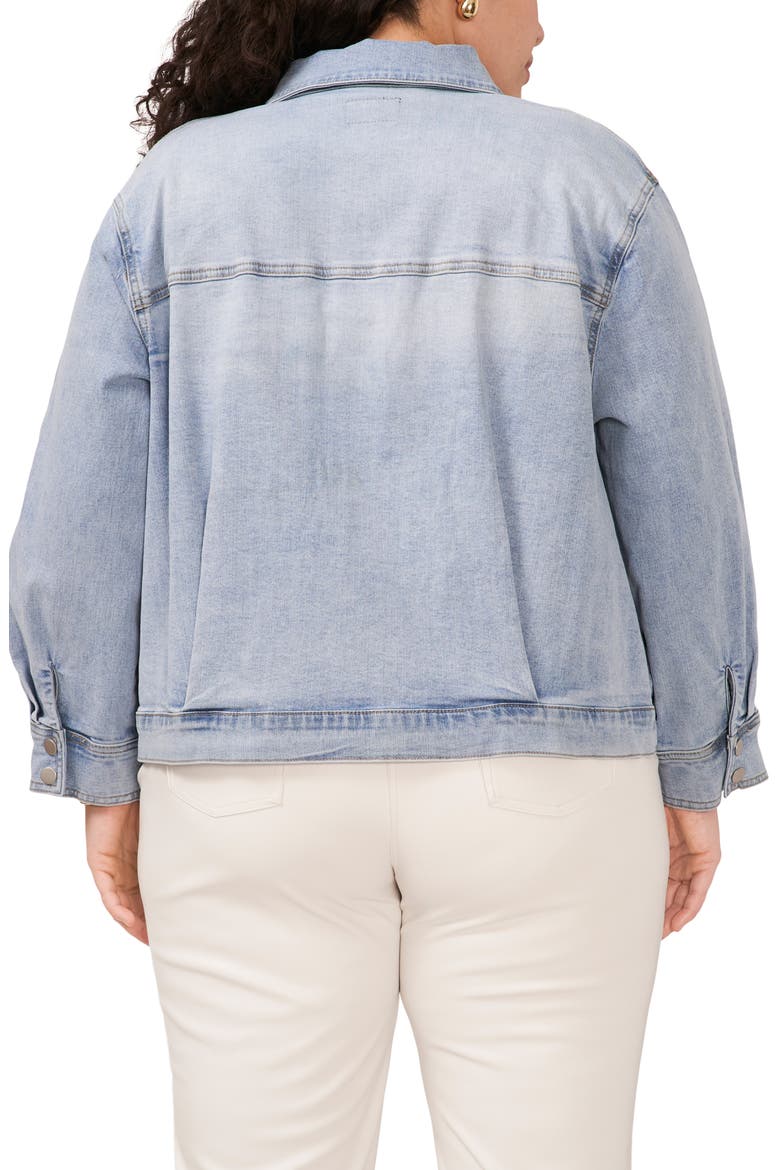 Big Pocket Crop Denim Jacket, Alternate, color, LIGHT BLUE WASH