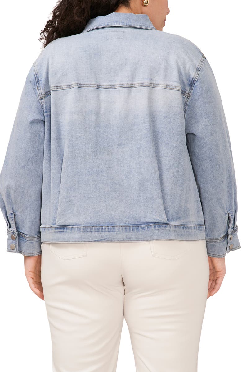 1.STATE Big Pocket Crop Denim Jacket, Alternate, color, Light Blue Wash
