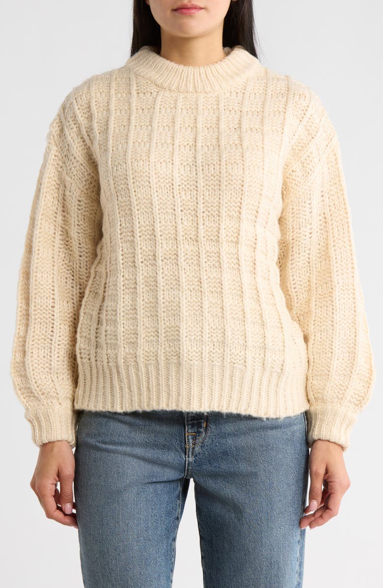 FRNCH Chjara Sweater, Main, color, Creme
