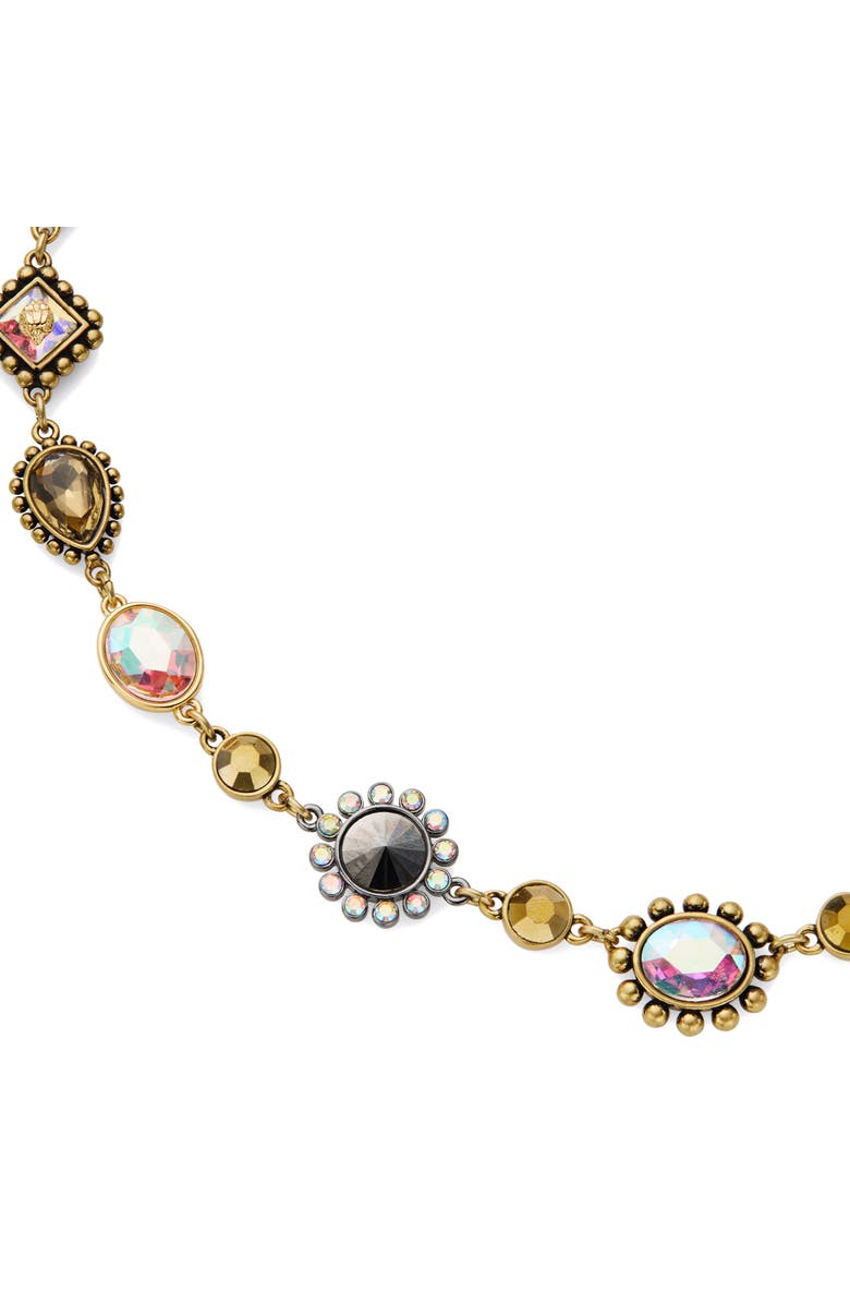 Kurt Geiger London Eagle Head Crystal Collar Necklace, Alternate, color, Gold Multi