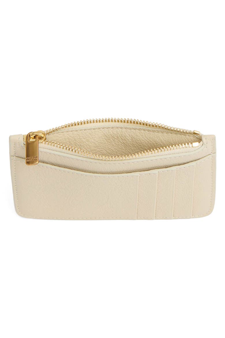 Leather Zip Card Holder, Alternate, color, JASMINE