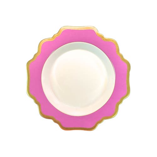 Anna Weatherley Purple Rimmed Soup Bowl In Purple Orchid