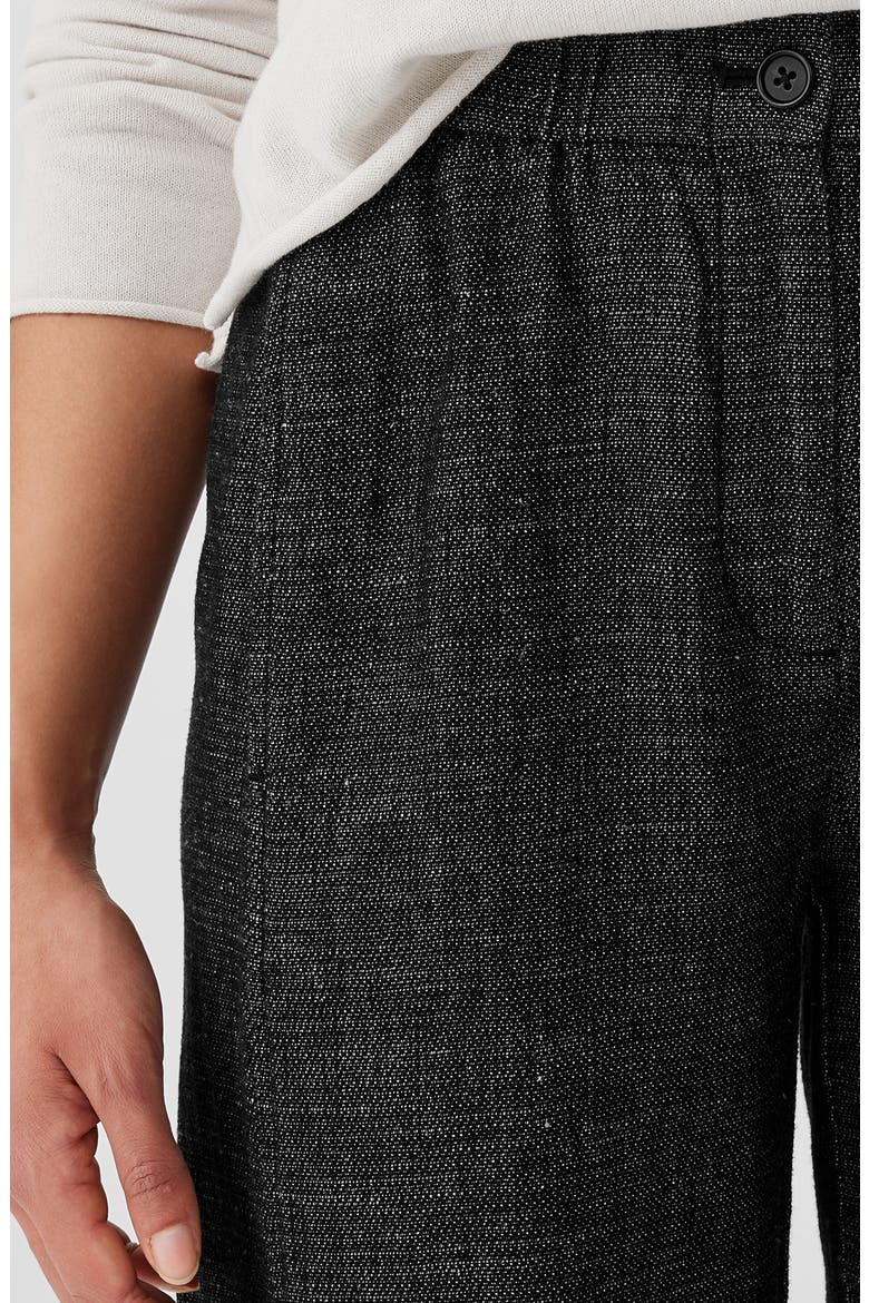 Hemp & Organic Cotton Ankle Wide Leg Pants, Alternate, color, BLACK