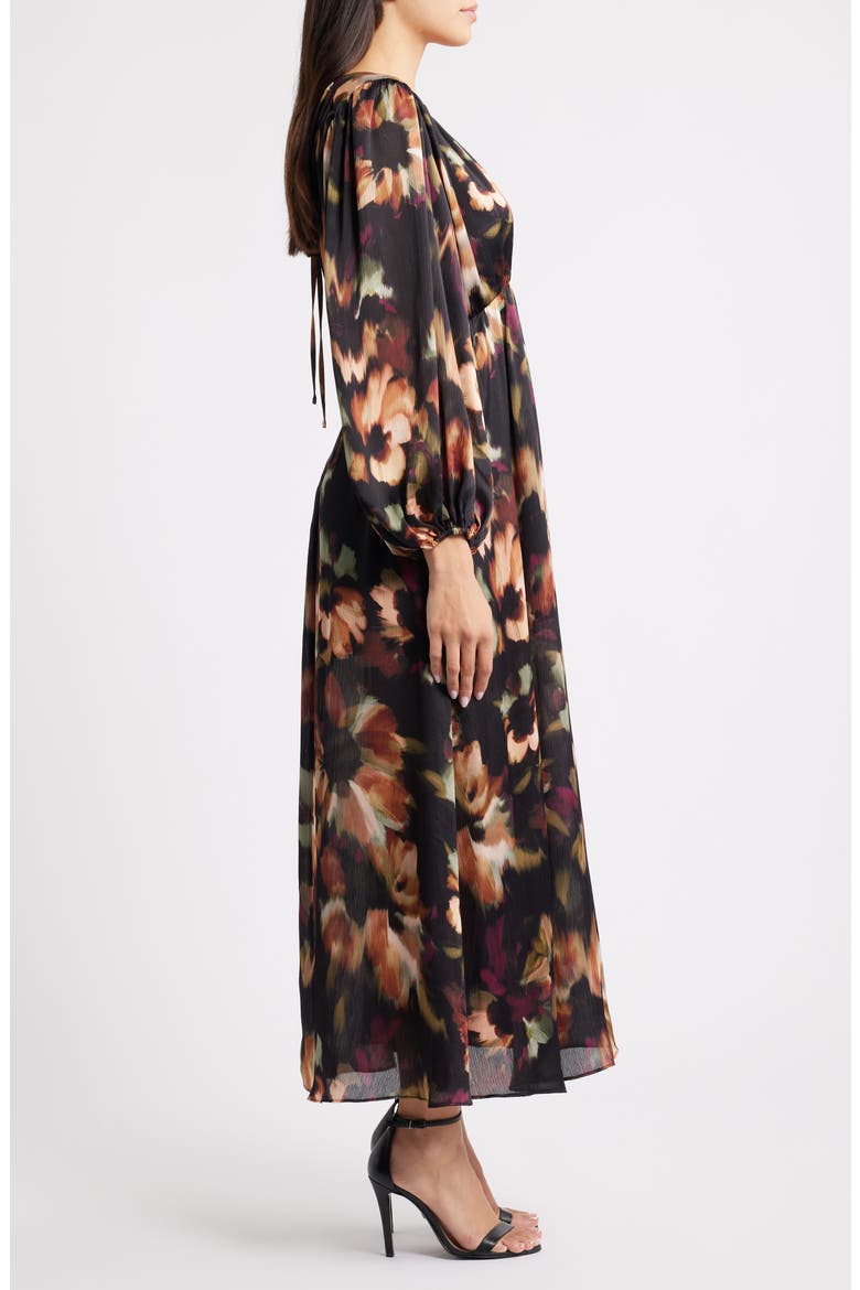 The Filia Long Sleeve Maxi Dress, Alternate, color, RICH BLACK