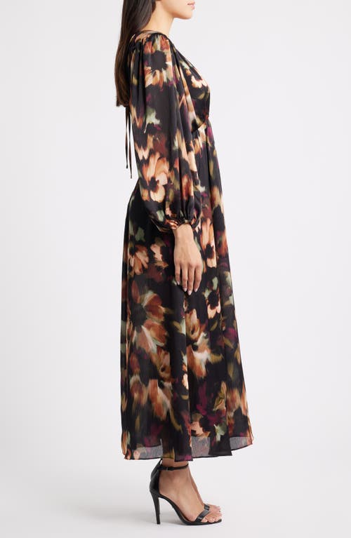 Parker The Filia Long Sleeve Maxi Dress In Black