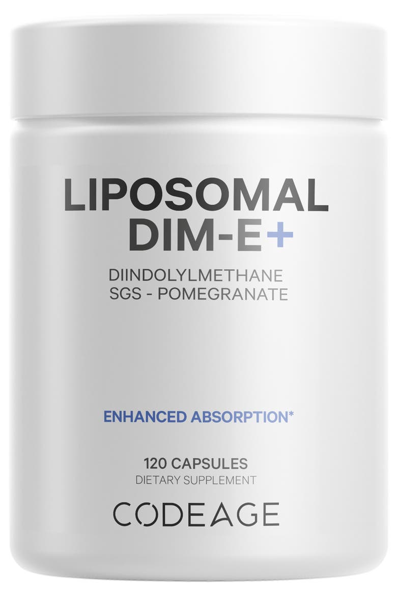 Liposomal DIM-E Vitamin E Tocopherols & Isomers Supplement, Main, color, White