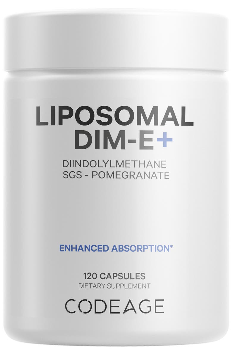 Codeage Liposomal DIM-E Vitamin E Tocopherols & Isomers Supplement, Main, color, White