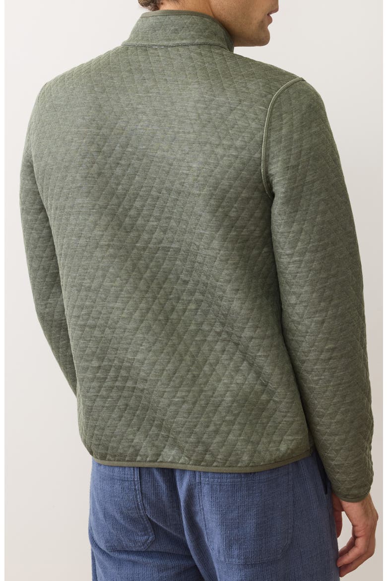 Corbet Reversible Quilted Snap Placket Sweatshirt, Alternate, color, OATMEAL/ OLIVE
