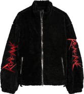 RtA Kye Venom Oversize Faux Shearling Jacket