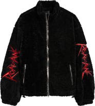 RtA Kye Venom Oversize Faux Shearling Jacket