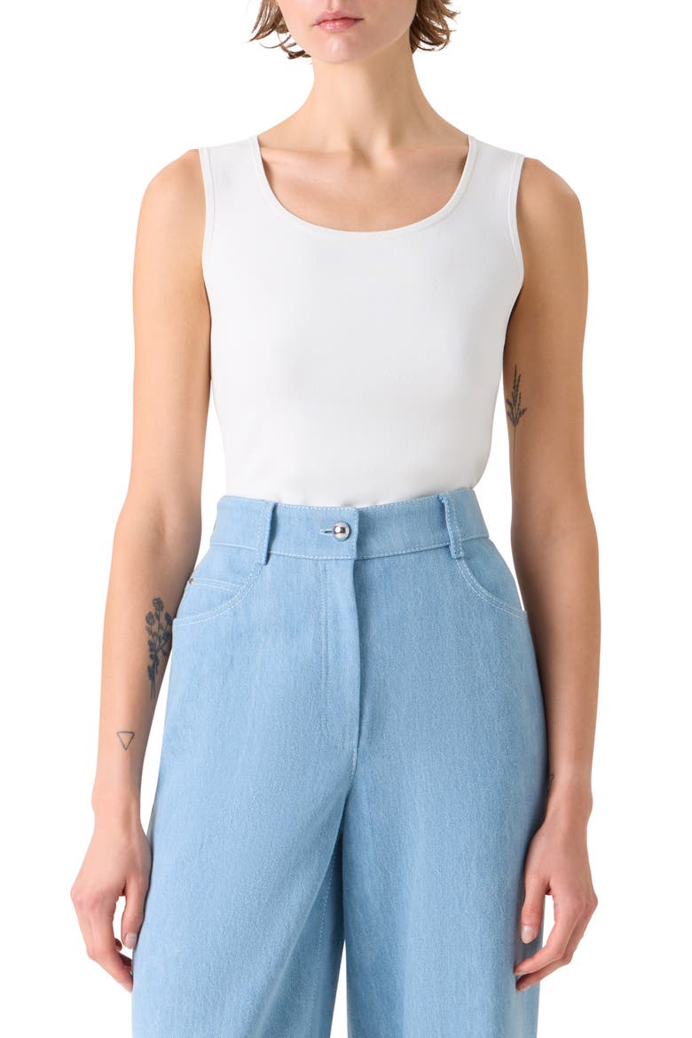 Scoop Neck Knit Tank, Main, color, CREAM