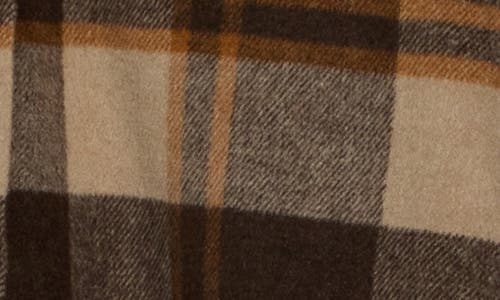 Shop Vintage 1946 Buffalo Plaid Shirt Jacket In Natural/chocolate