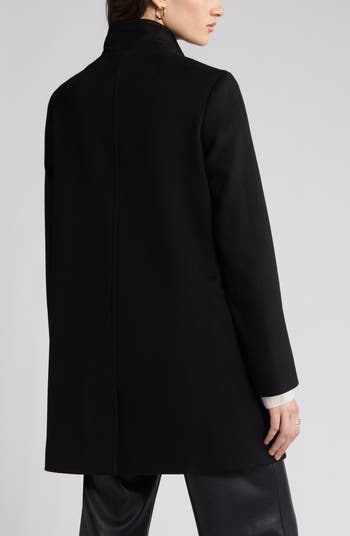 Fleurette stand collar wool coat online