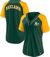 FANATICS Women's Fanatics Branded Green Oakland Athletics Ultimate Style Raglan V-Neck T-Shirt